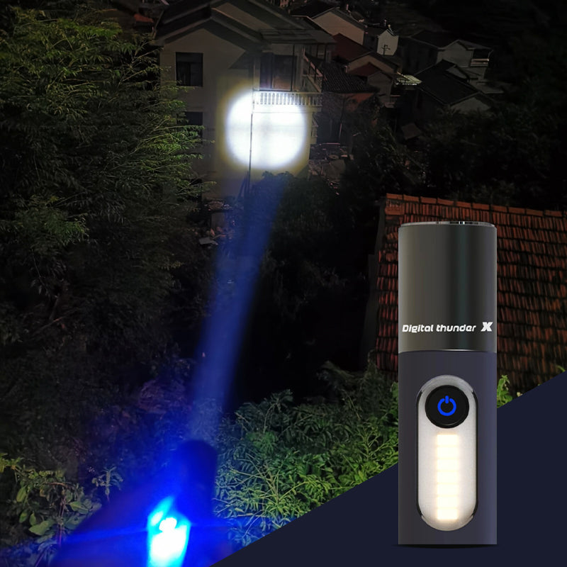 Torcia LED ricaricabile da 1000 lumen con moschettone