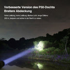 Torcia LED ricaricabile da 1000 lumen con moschettone