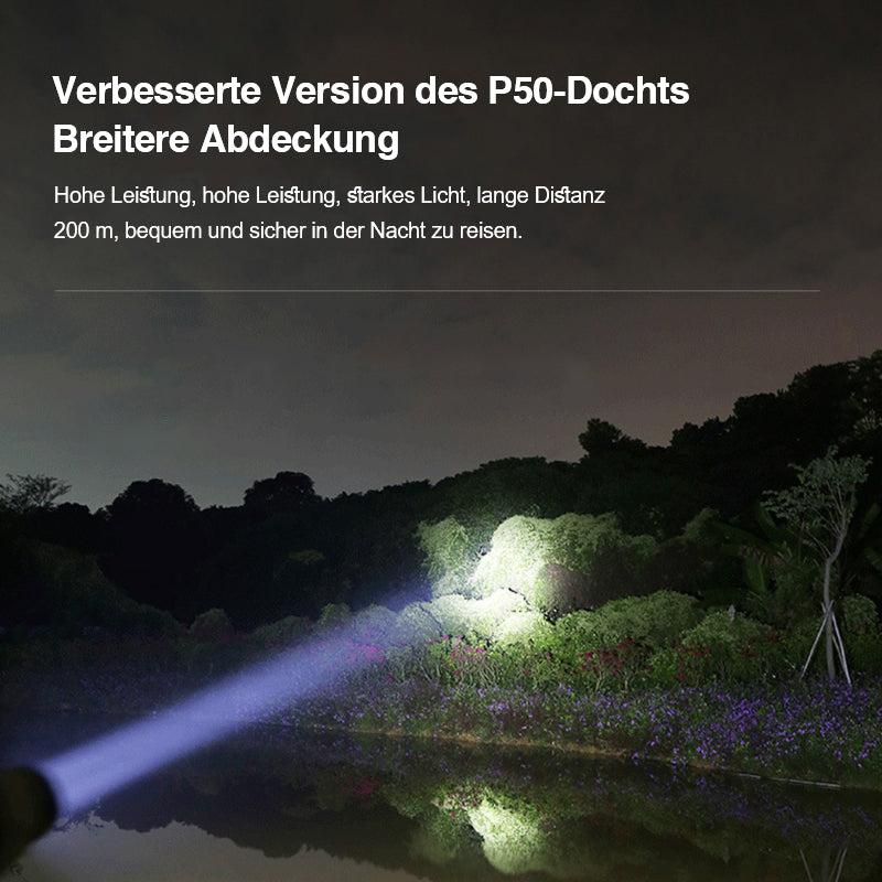 Torcia LED ricaricabile da 1000 lumen con moschettone