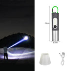 Torcia LED ricaricabile da 1000 lumen con moschettone