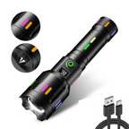 Torcia LED ricaricabile con indicatore di carica – Rompivetro integrato e USB-C