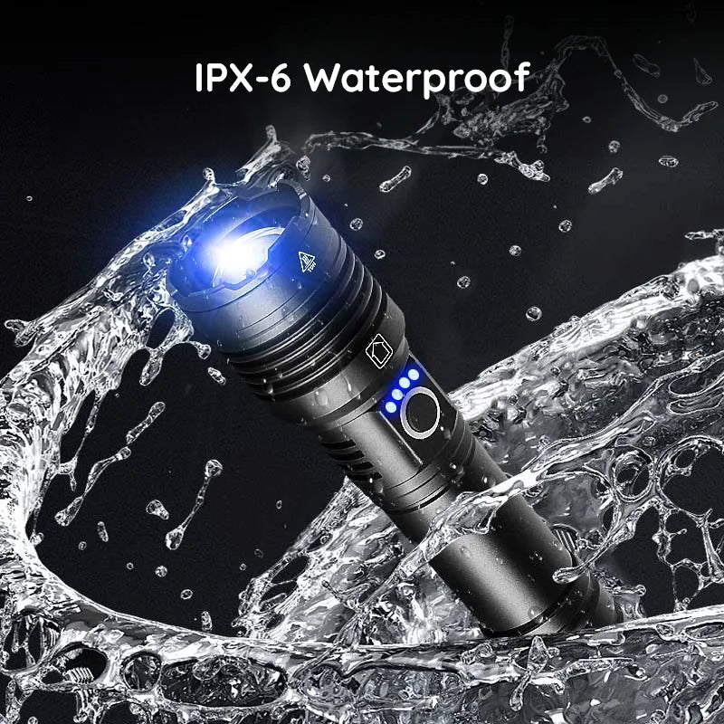 Torcia LED ricaricabile USB ultra potente