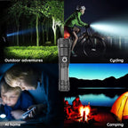 Torcia LED ricaricabile USB ultra potente