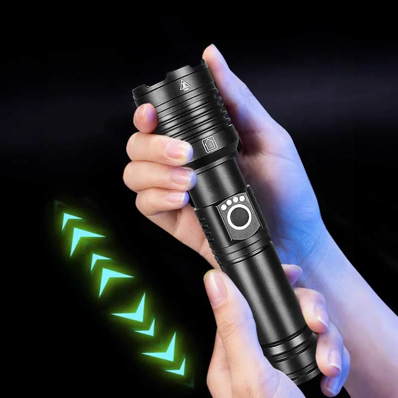 Torcia LED ricaricabile USB ultra potente