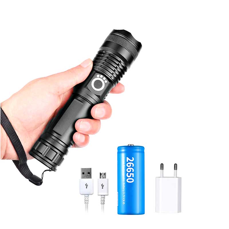 Torcia LED ricaricabile USB ultra potente