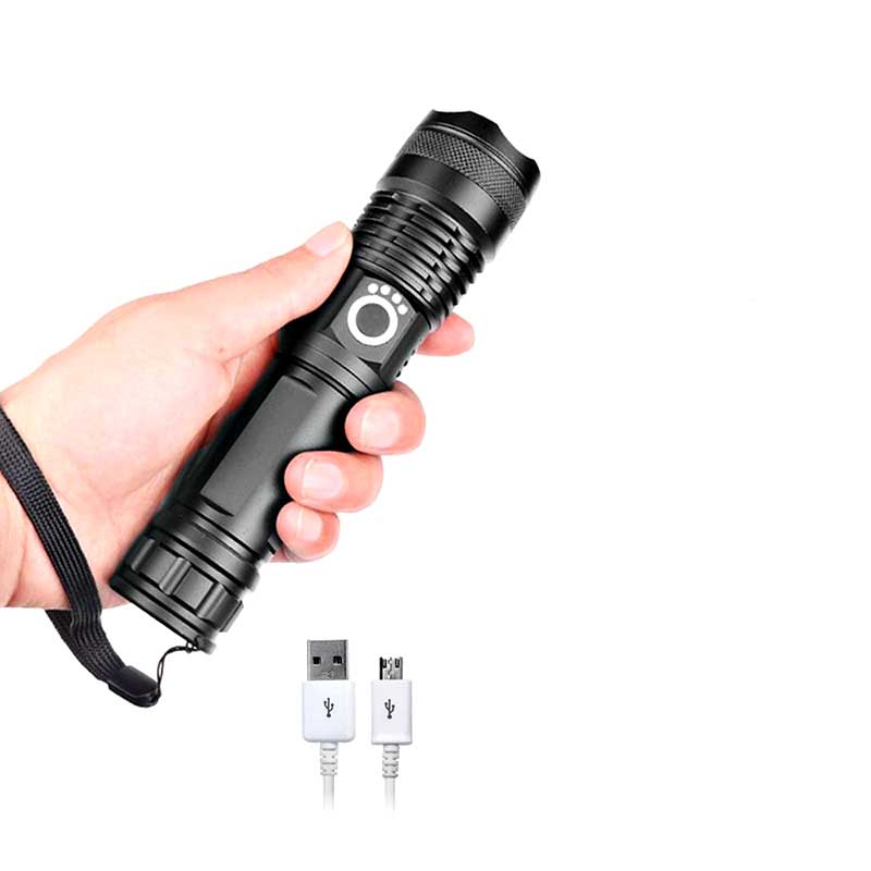 Torcia LED ricaricabile USB ultra potente