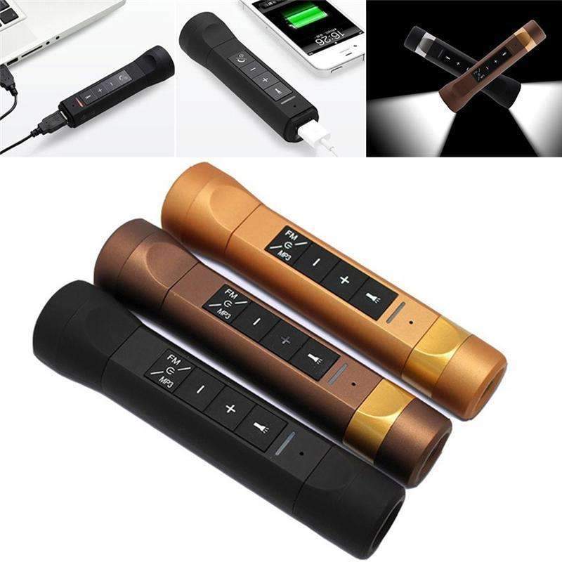 Torcia wireless 4 in 1 con speaker Bluetooth e powerbank