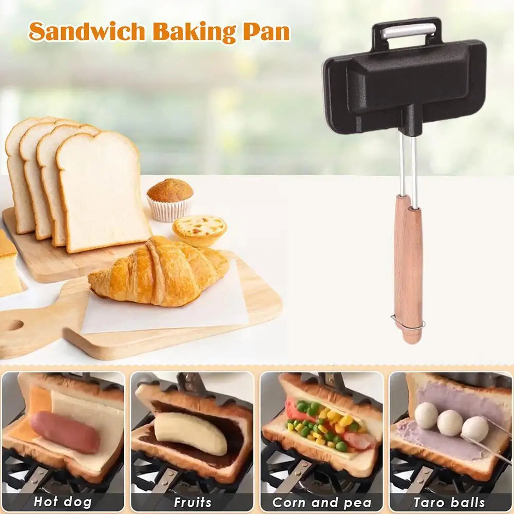 Tostiera antiaderente doppia faccia per toast e snack veloci