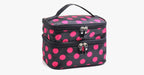 Trousse a pois con doppia zip