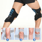 Tutore ginocchio regolabile con cerniere – FlexiKnee