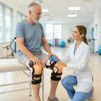 Tutore per ginocchio – supporto scaricante con stabilizzazione regolabile, destro o sinistro, taglia unica – ArthroGuard