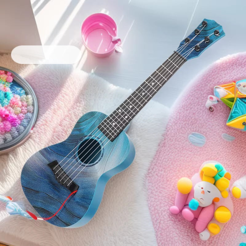 Ukulele artistico con motivo a onde