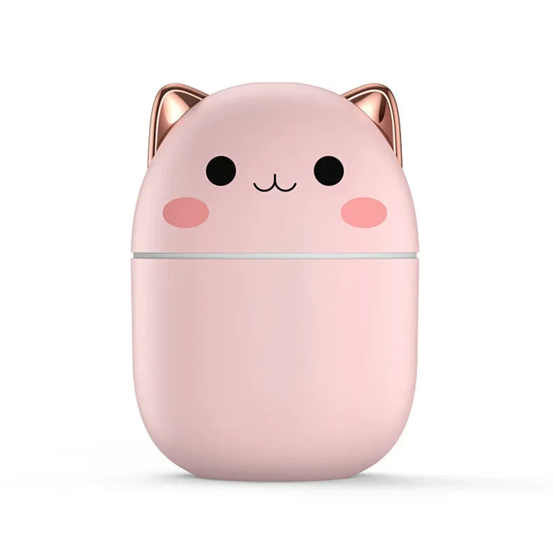 Umidificatore a forma di gatto con diffusore di oli essenziali