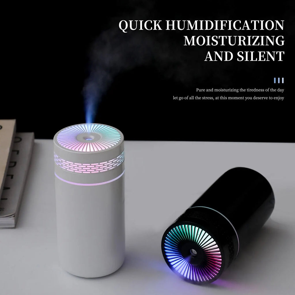 Umidificatore portatile per auto 250 ml con diffusore di oli essenziali e luce LED USB