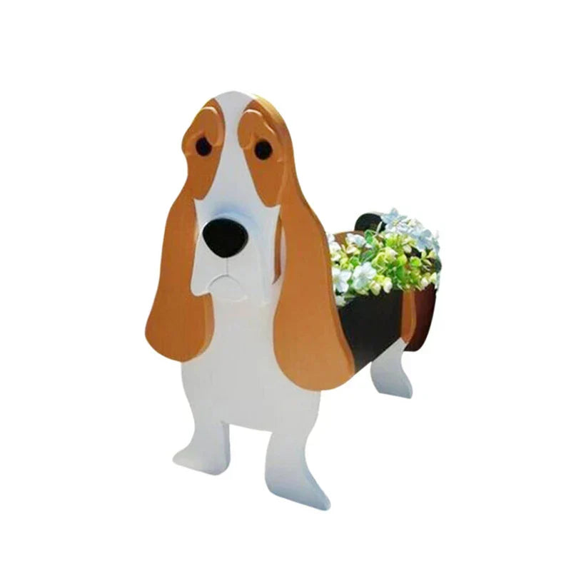 Vaso a forma di cane — contenitore decorativo per piante