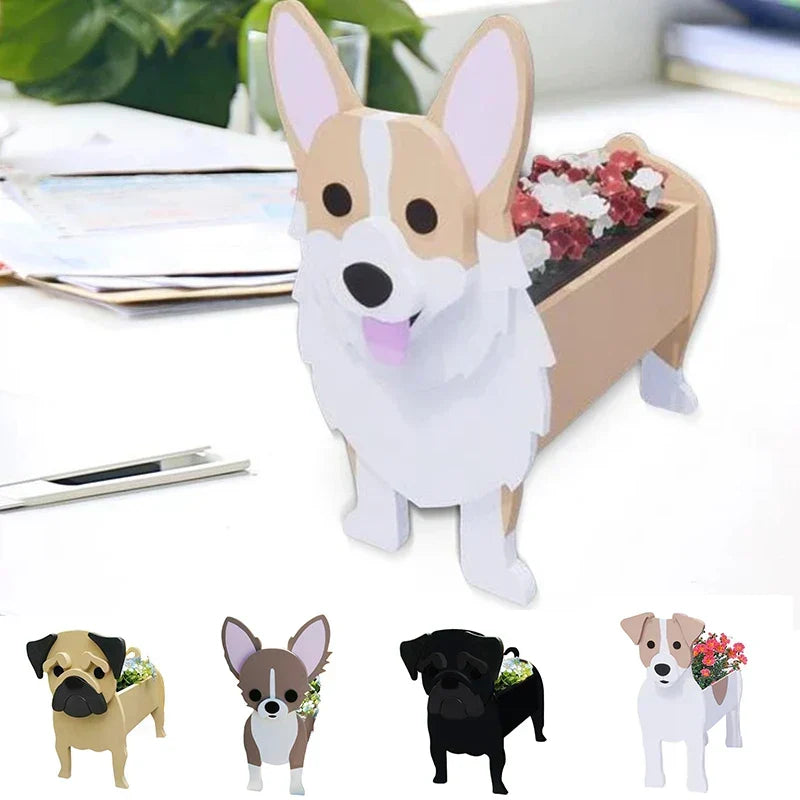 Vaso a forma di cane — contenitore decorativo per piante