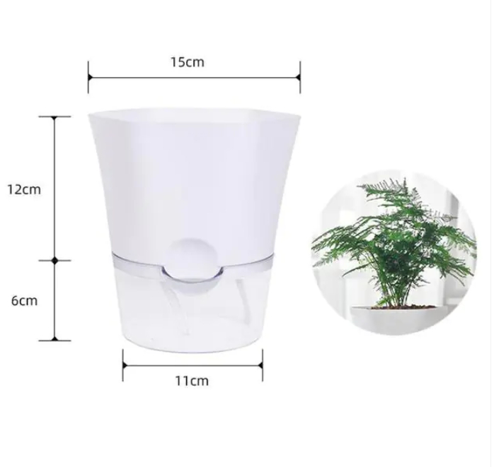 Vaso con riserva d'acqua – Vaso autoirrigante per piante da interno