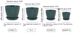Vaso per piante con struttura scanalata e sottovaso – Vaso in plastica resistente