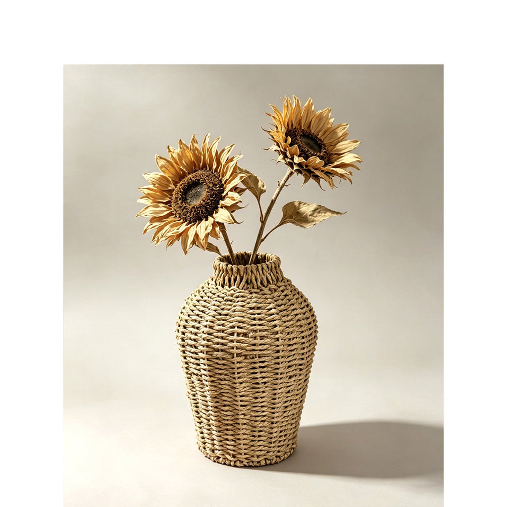 Vaso portafiori decorativo in fibra naturale