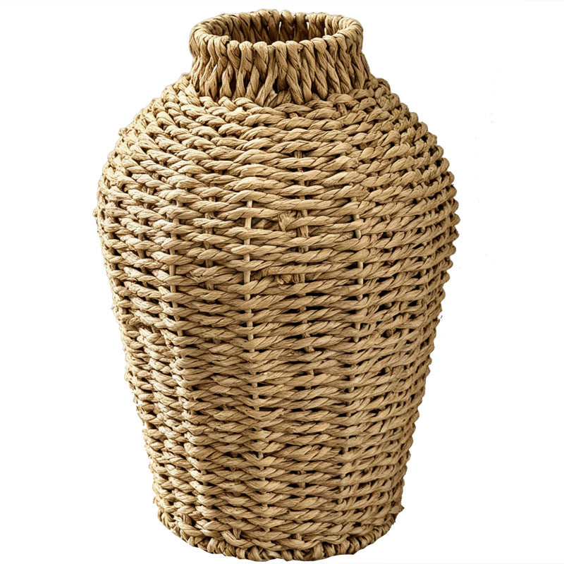 Vaso portafiori decorativo in fibra naturale
