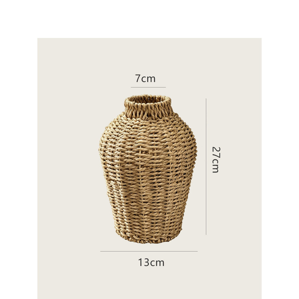 Vaso portafiori decorativo in fibra naturale