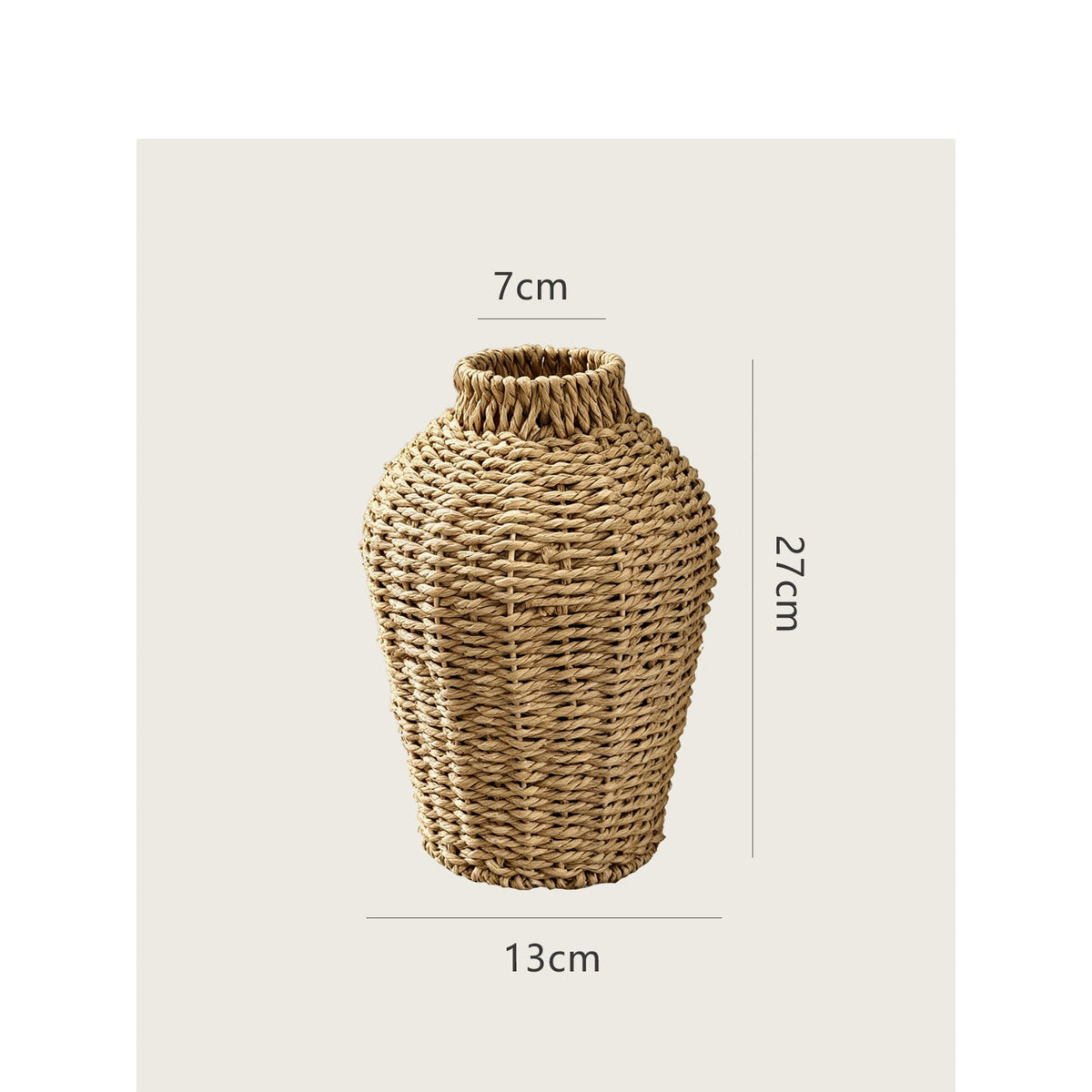 Vaso portafiori decorativo in fibra naturale