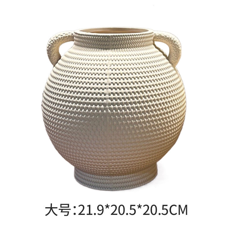 Vaso portapiante in ceramica artigianale decorativo