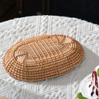 Vassoio decorativo ovale intrecciato a mano