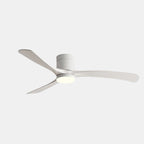 Ventilatore da soffitto con luce LED integrata e pale piatte radiali