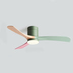 Ventilatore da soffitto con luce LED integrata e pale piatte radiali