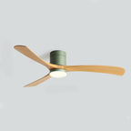 Ventilatore da soffitto con luce LED integrata e pale piatte radiali