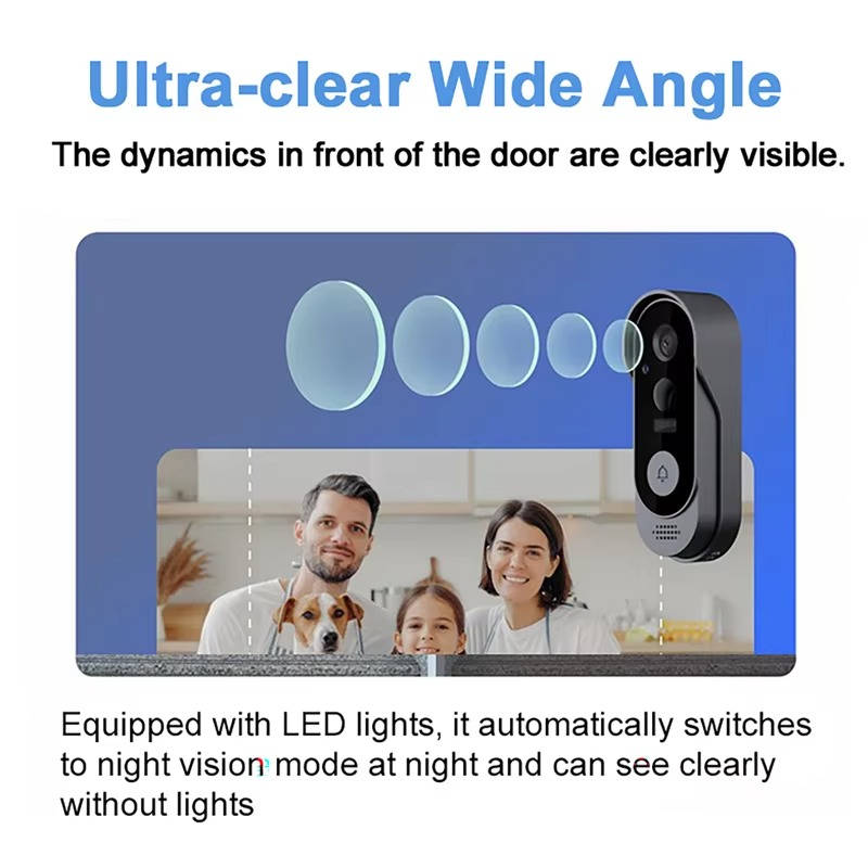 Videocitofono smart wireless senza abbonamento con telecamera ad alta definizione