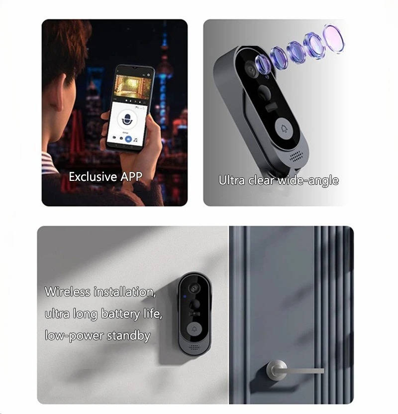 Videocitofono smart wireless senza abbonamento con telecamera ad alta definizione
