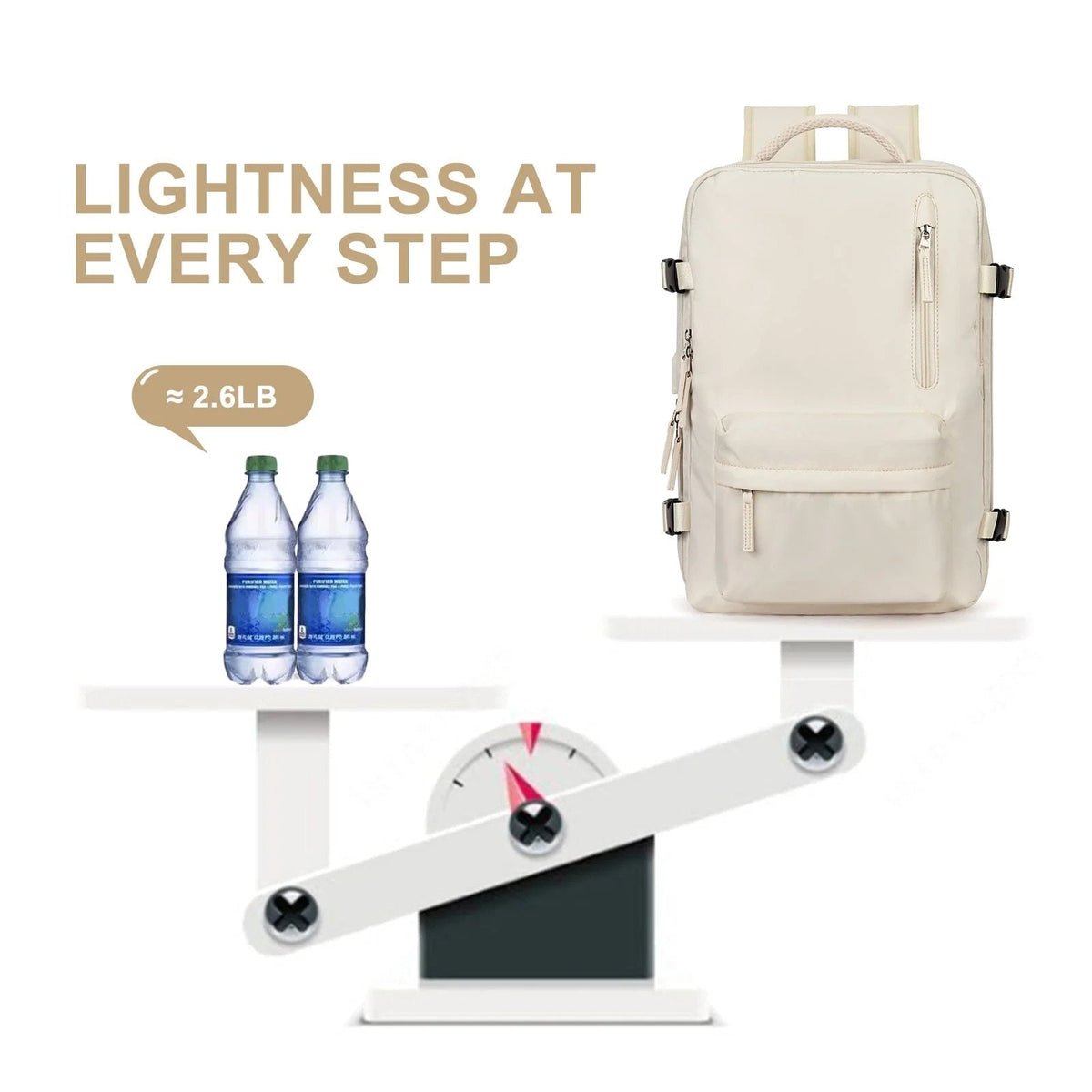 Zaino da viaggio donna Travelliva 35 L impermeabile con porta USB