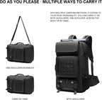 Zaino da viaggio impermeabile 50 L con scomparto scarpe e porta USB