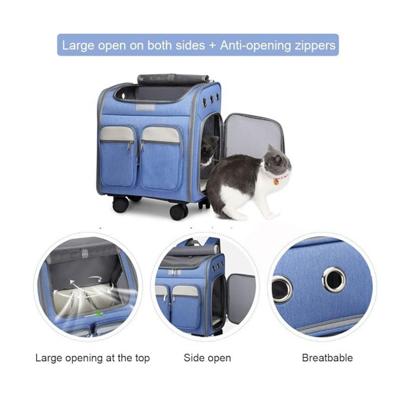 Zaino trolley multifunzione con scomparti organizzati