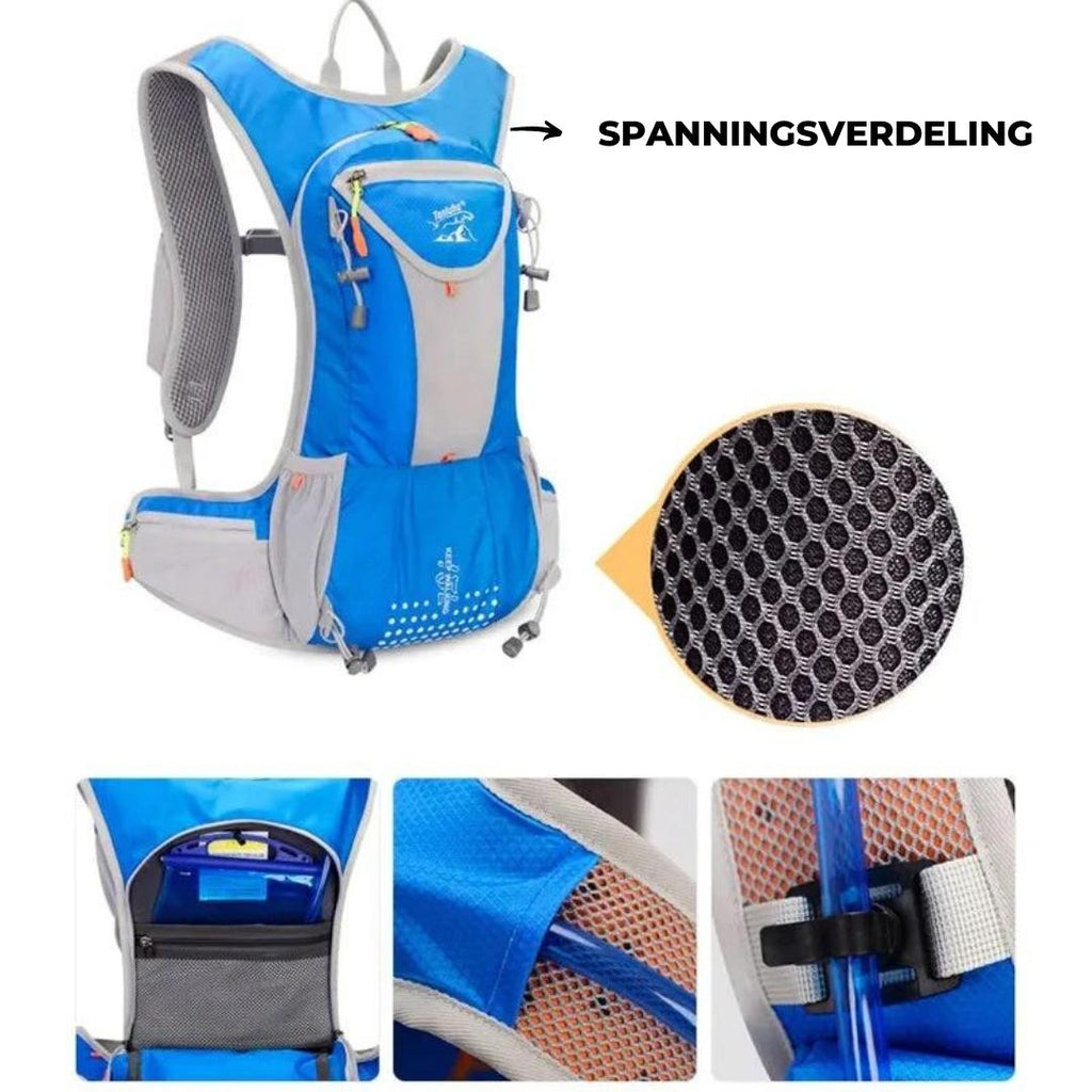 Zaino ultraleggero TravelLite con sacca idrica integrata da 2 litri