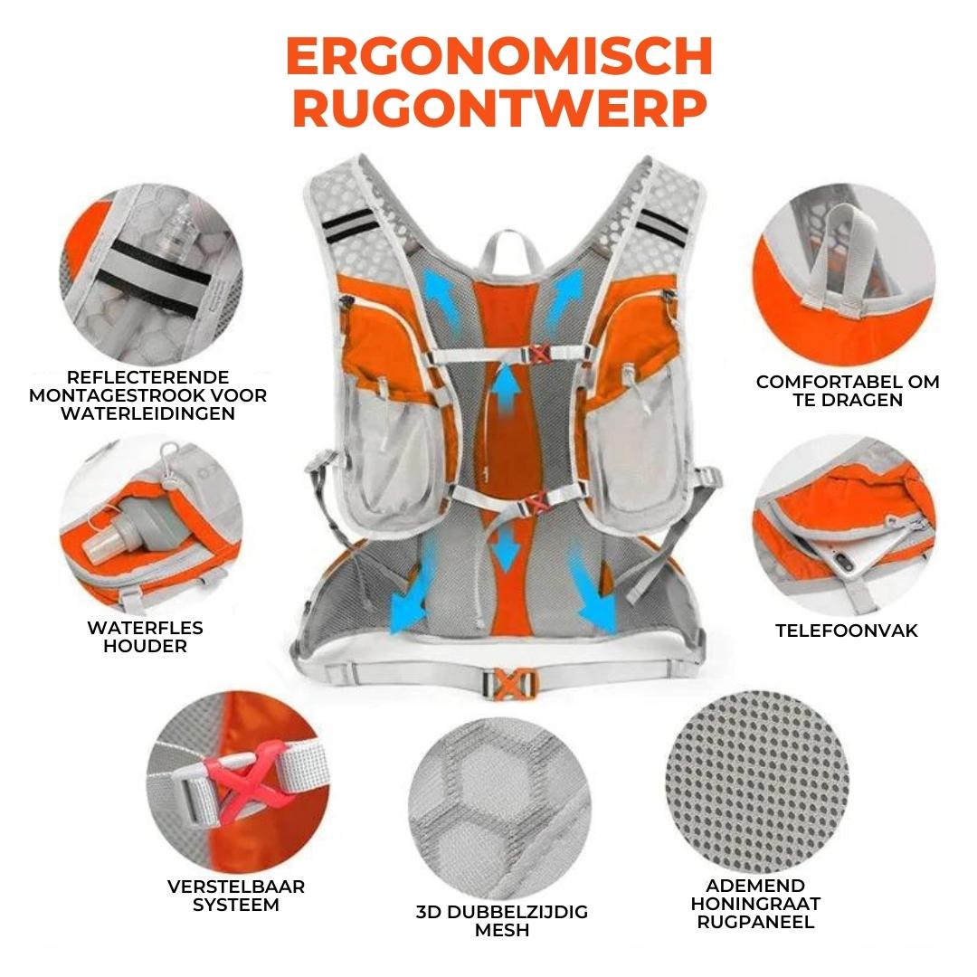 Zaino ultraleggero TravelLite con sacca idrica integrata da 2 litri