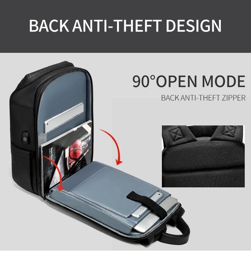 Zaino da viaggio per laptop 40 cm idrorepellente con porta USB