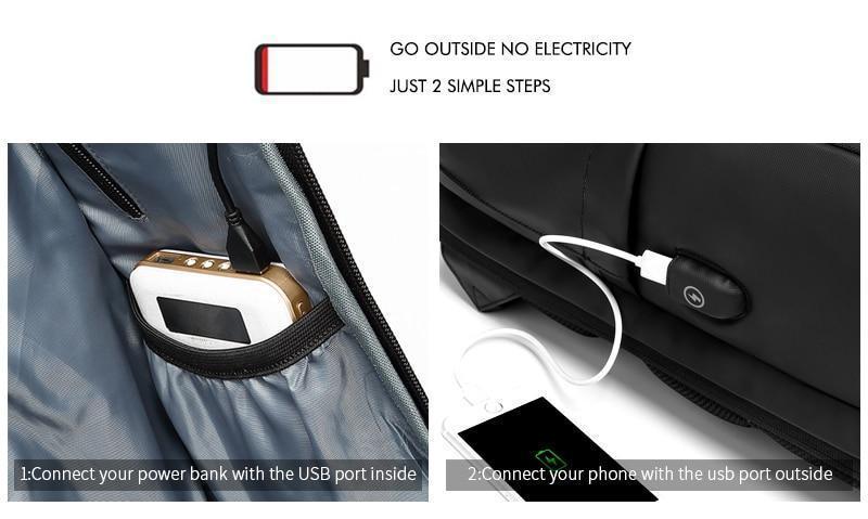 Zaino da viaggio per laptop 40 cm idrorepellente con porta USB