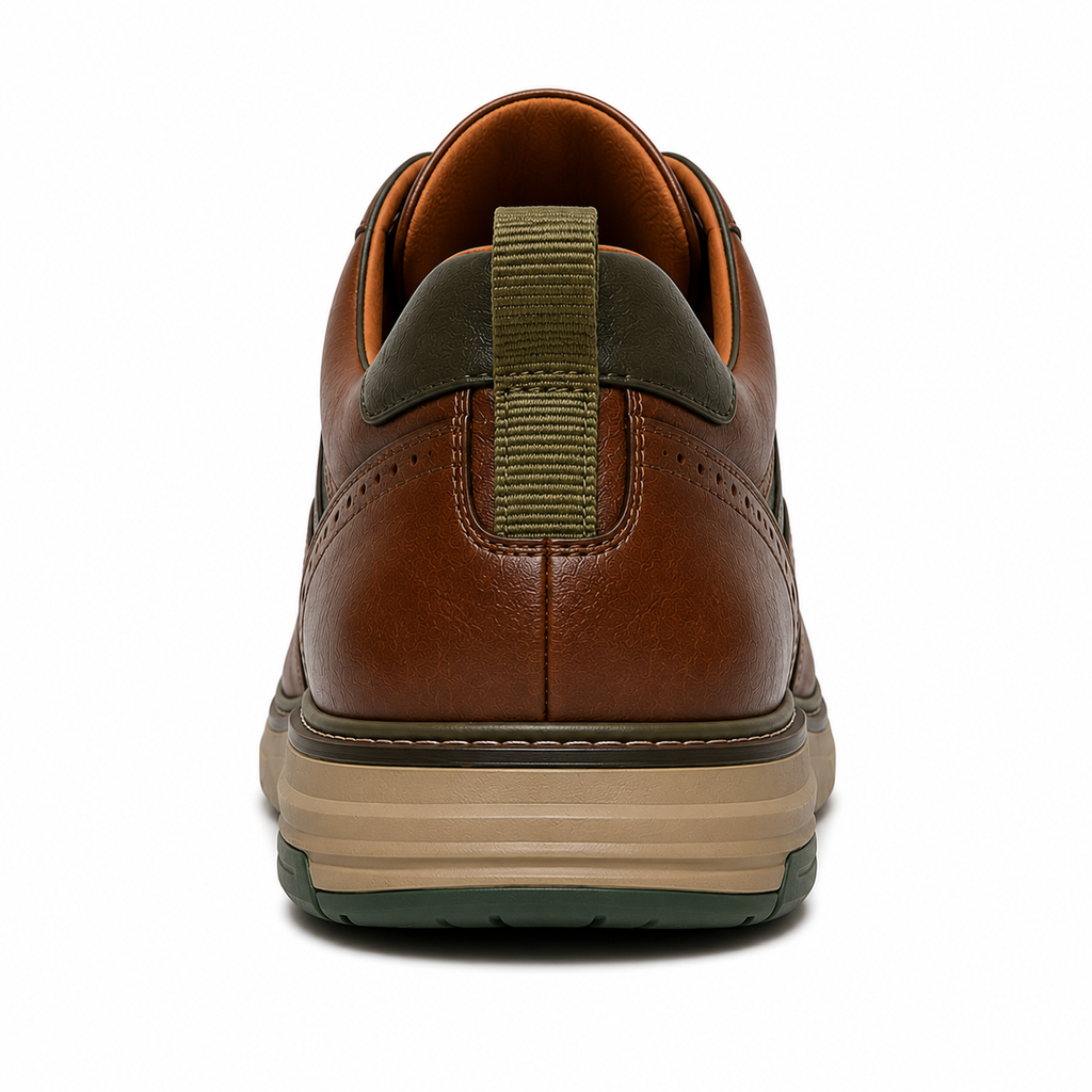 Scarpe Casual Eleganti Uomo Marrone Cognac e Verde Oliva con Suola Comfort Premium