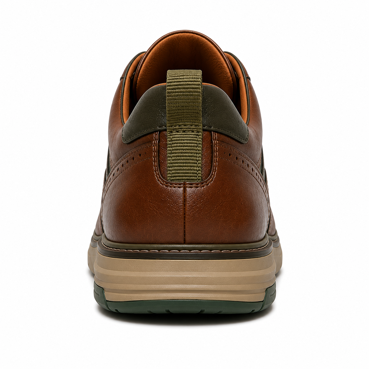 Scarpe Casual Eleganti Uomo Marrone Cognac e Verde Oliva con Suola Comfort Premium