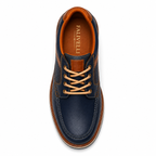 Scarpe Casual Eleganti Uomo Blu Navy con Dettagli Cognac e Suola Comfort Premium