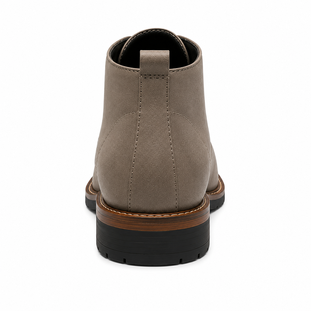 Stivaletti Chukka Uomo Beige Tortora Eleganti con Suola Classica