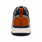 Scarpe Casual Eleganti Uomo Blu Navy con Dettagli Arancioni e Suola Comfort