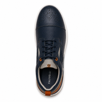 Scarpe Casual Eleganti Uomo Blu Navy con Dettagli Arancioni e Suola Comfort