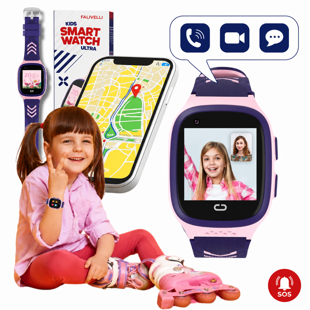 Smartwatch GPS bambini FALIVELLI con cinturino in silicone anallergico senza BPA