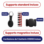 Tracker GPS Gatto Compatto – Localizzazione Mondiale Apple & Android Find My – Zero Abbonamenti
