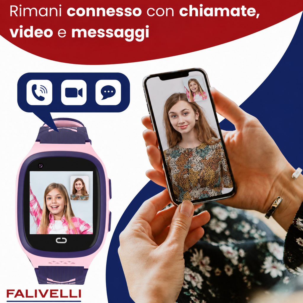 Batteria 400 mAh dello smartwatch GPS FALIVELLI con autonomia di 2-3 giorni