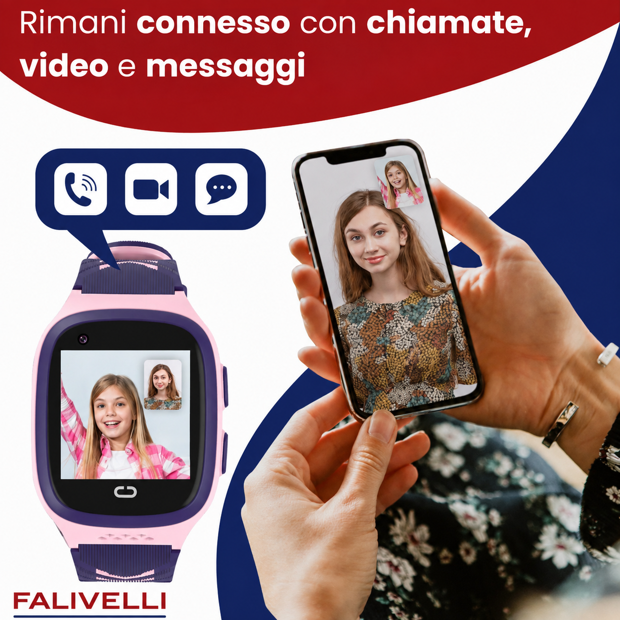 Batteria 400 mAh dello smartwatch GPS FALIVELLI con autonomia di 2-3 giorni